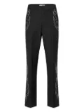 Philipp Plein flame-stud tailored trousers - Black