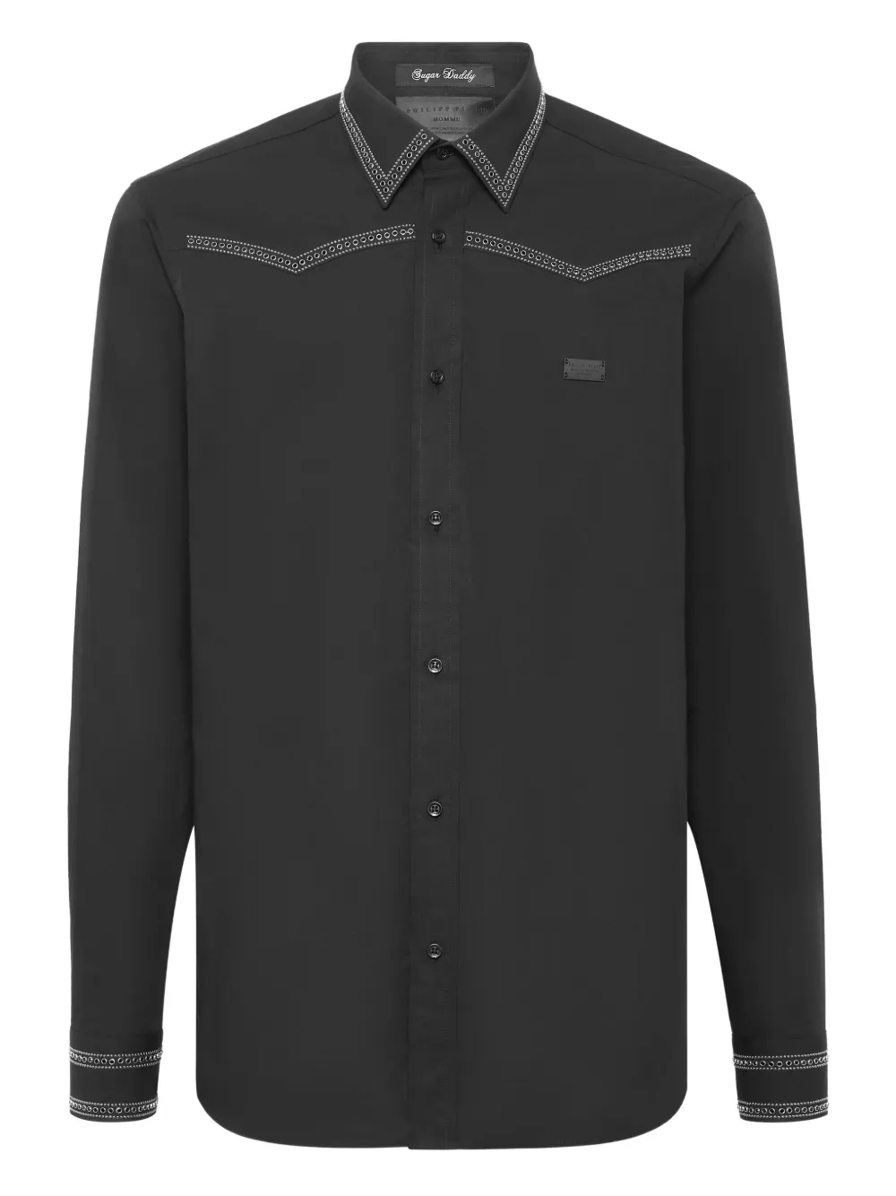 Philipp Plein Overhemd met studs Zwart
