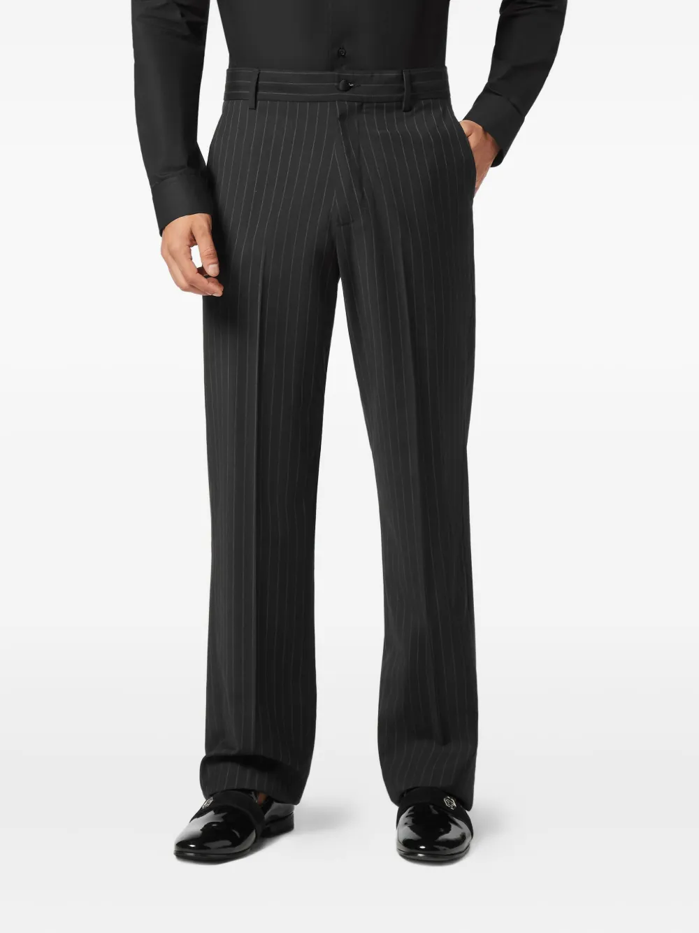 Philipp Plein Broek met krijtstreep Grijs