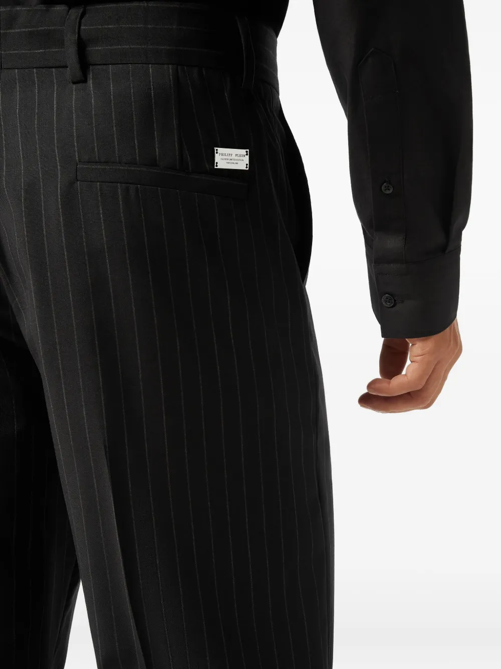 Philipp Plein Broek met krijtstreep Grijs