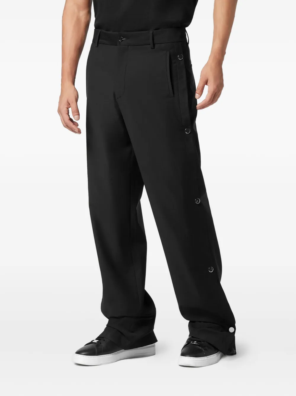 Philipp Plein Straight broek met monogram-print Zwart