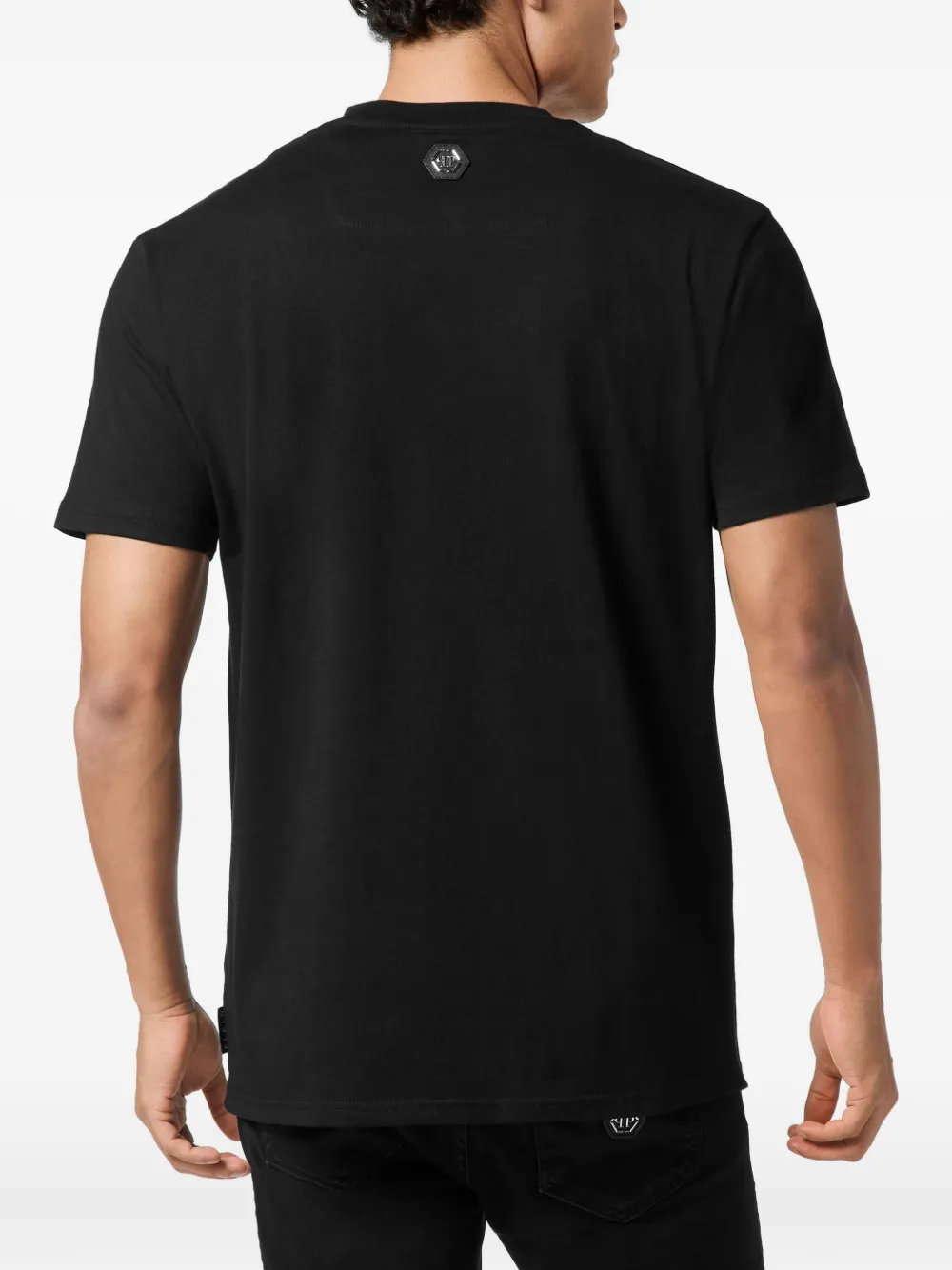 Philipp Plein T-shirt verfraaid met stras Zwart