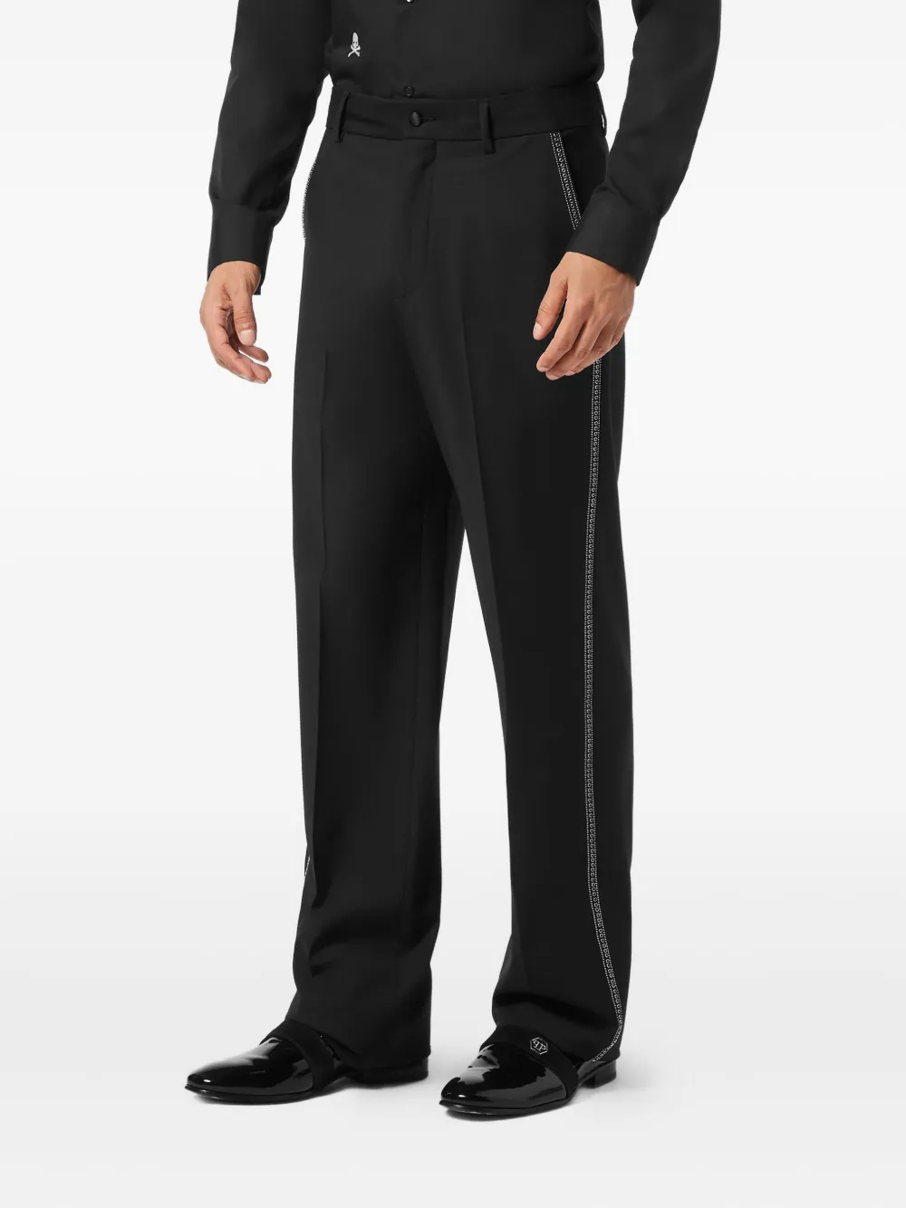 Philipp Plein Verfraaide pantalon Zwart