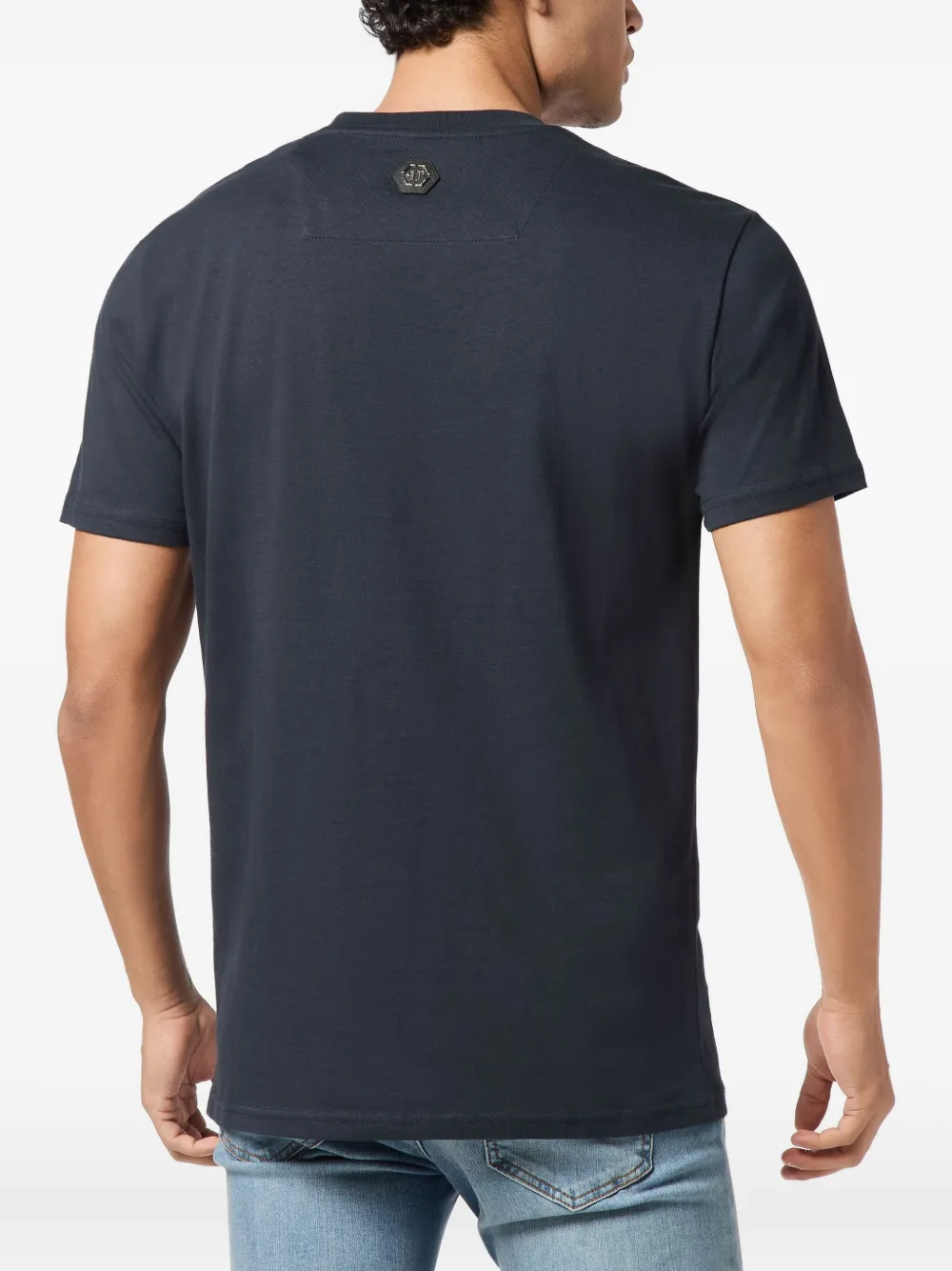 Philipp Plein T-shirt met geborduurd wapenschild Blauw