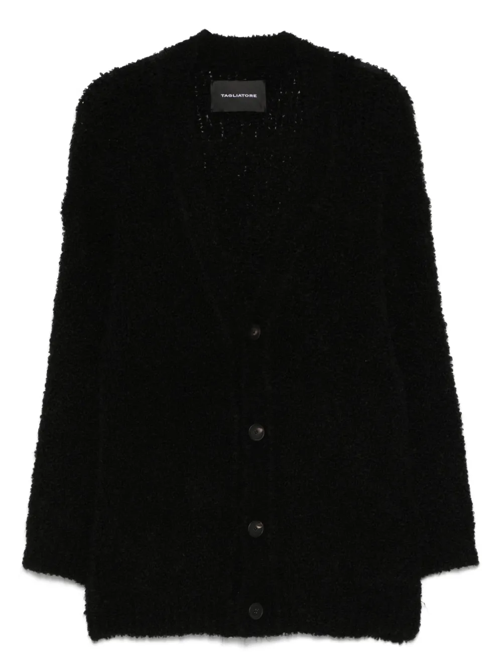 Tagliatore virgin wool-blend cardigan | Black | Image 1