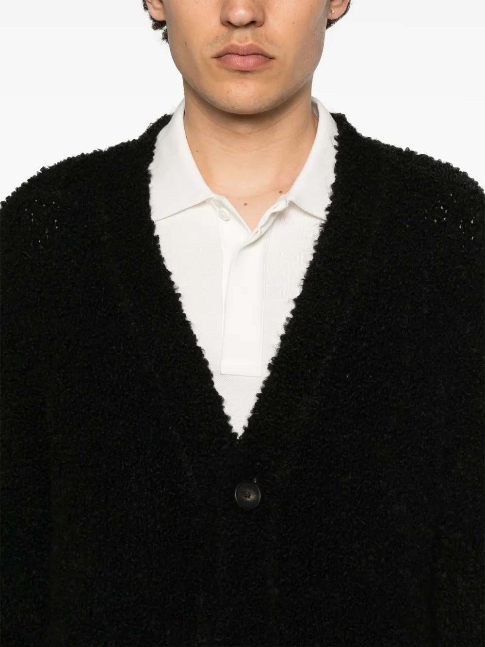 Tagliatore Vest van scheerwolblend Zwart