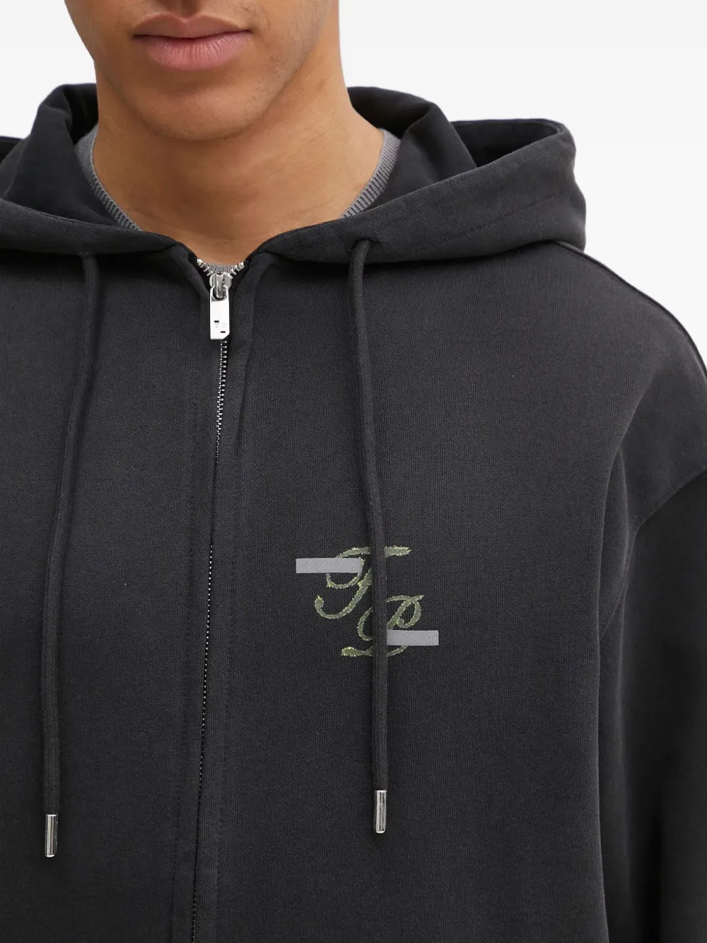 Filling Pieces Hoodie met logoprint Blauw
