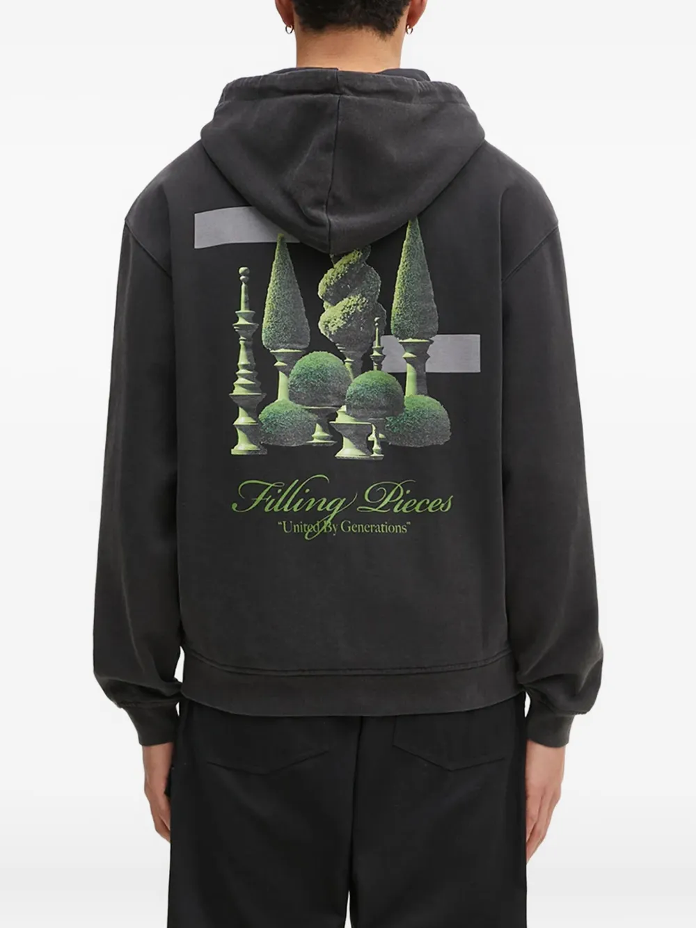 Filling Pieces Hoodie met logoprint Blauw