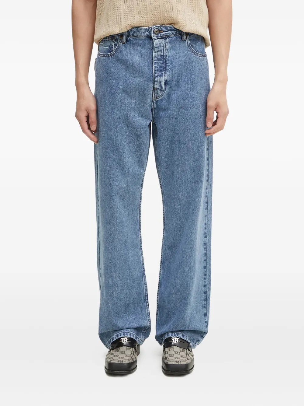 Filling Pieces logo-patch jeans | Blue | Image 1