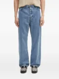 Filling Pieces logo-patch jeans - Blue
