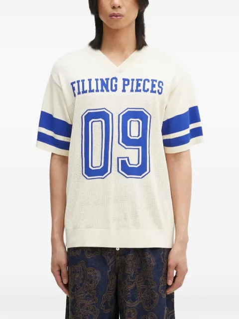 Filling Pieces v-neck logo-print T-shirt