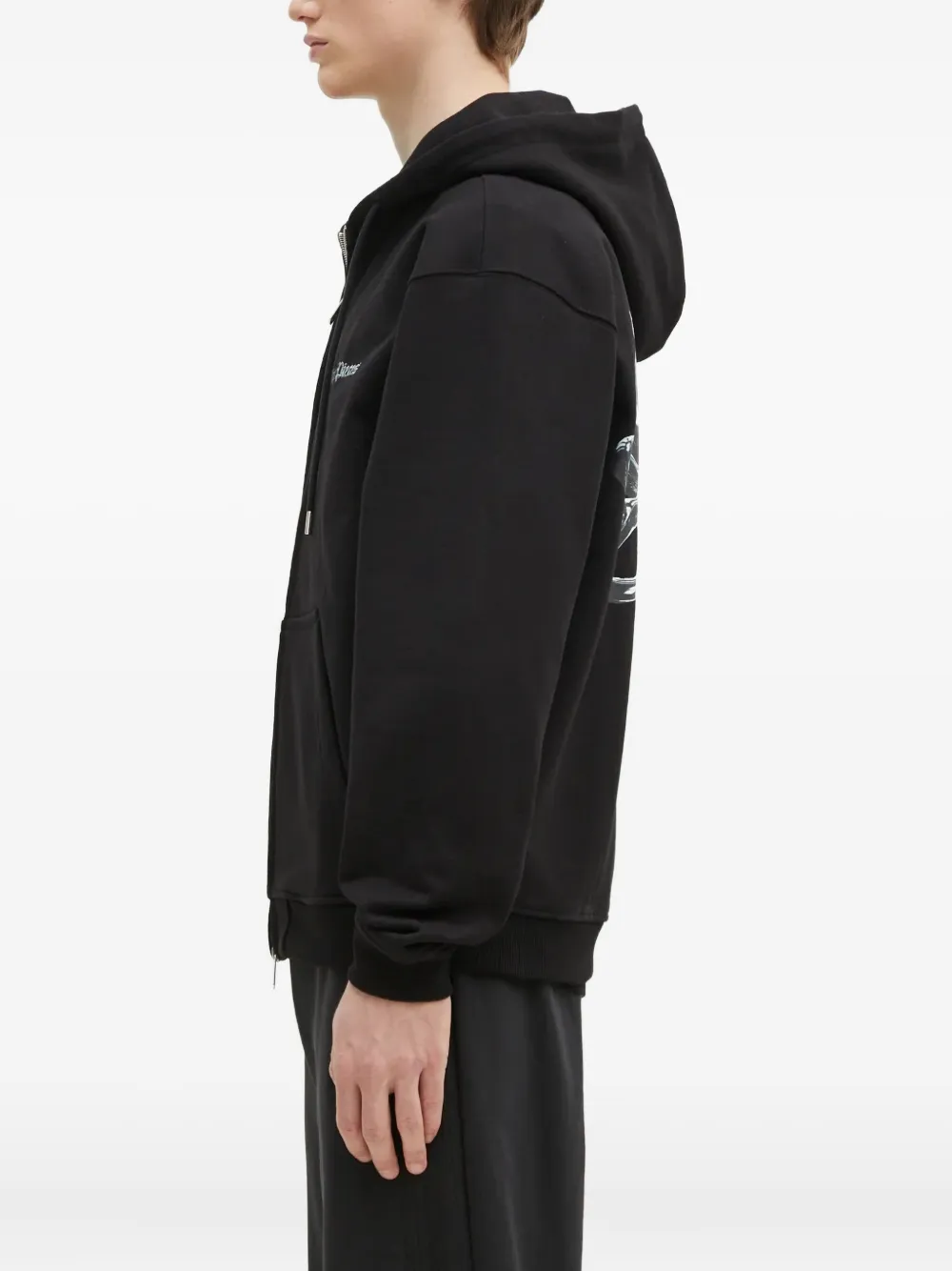 Filling Pieces Hoodie met print Zwart