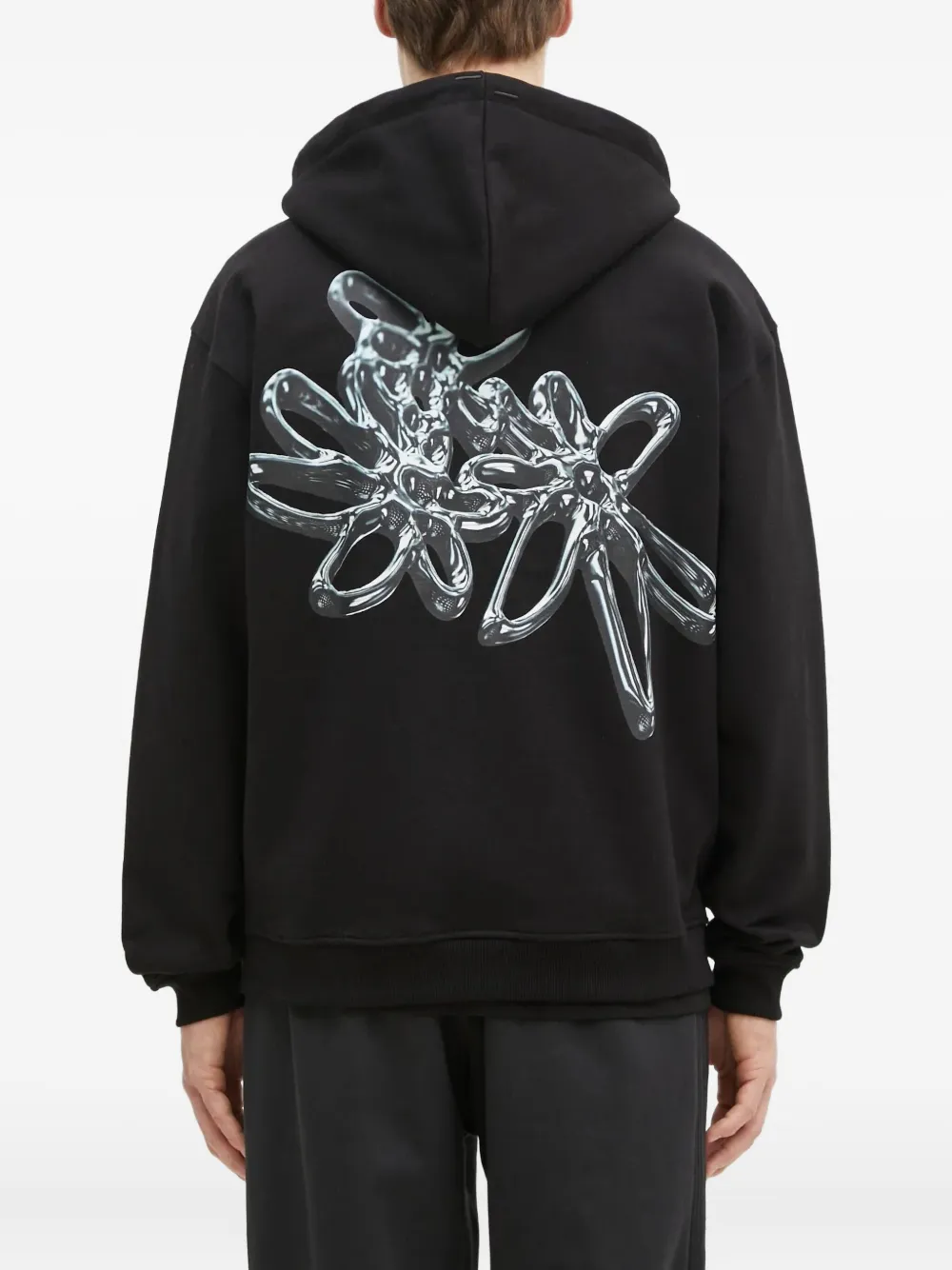 Filling Pieces Hoodie met print Zwart