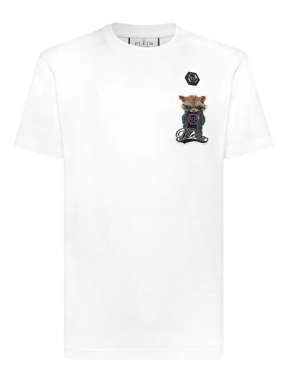 Philipp Plein playera con mapache bordado | blanco | Image 1