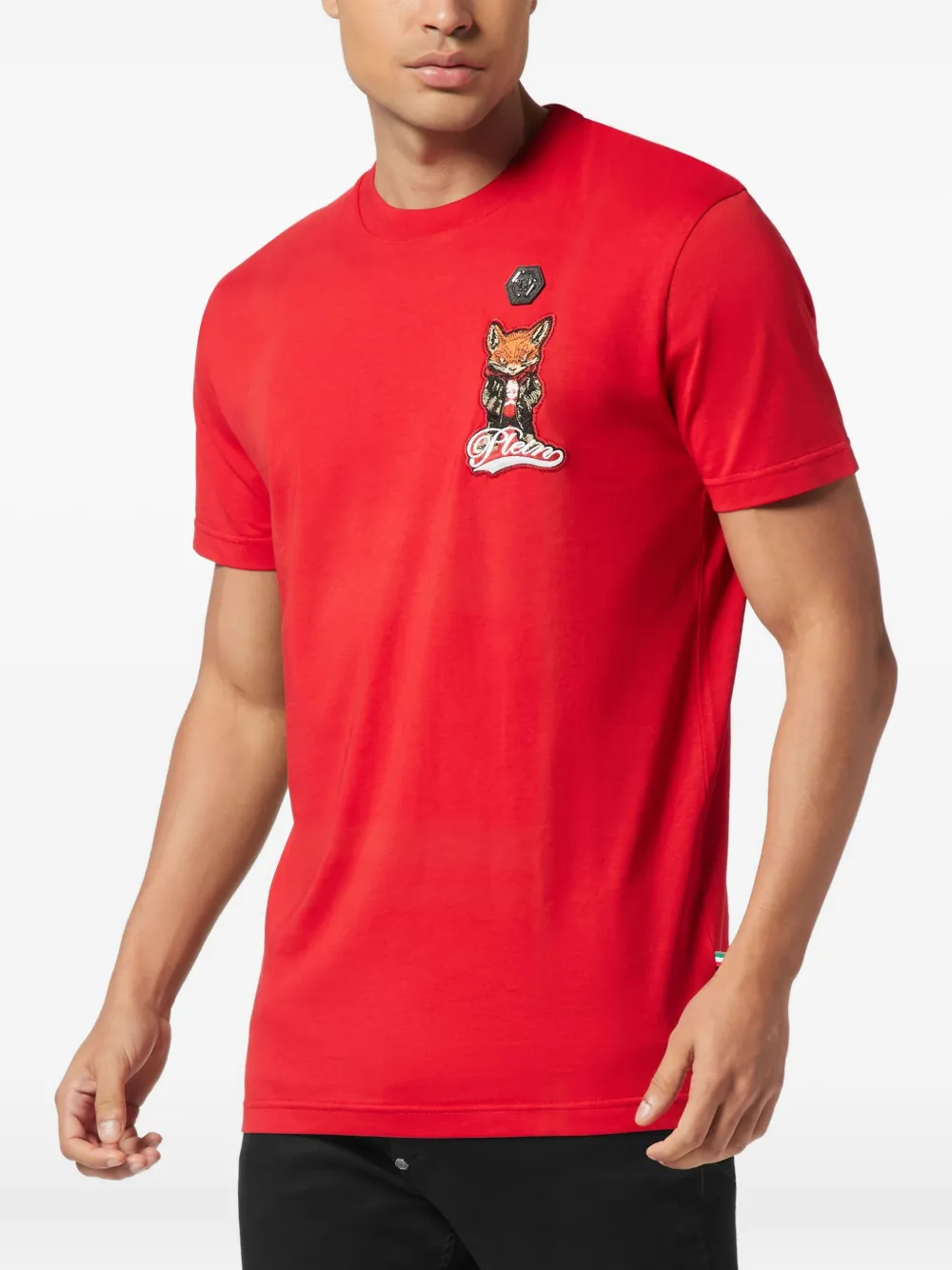 Philipp Plein T-shirt met patch Rood