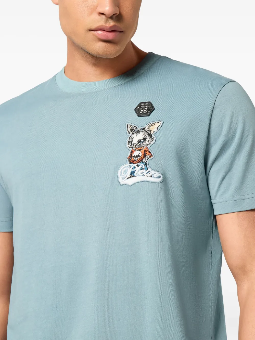 Philipp Plein Bunny Signature T-shirt Blauw