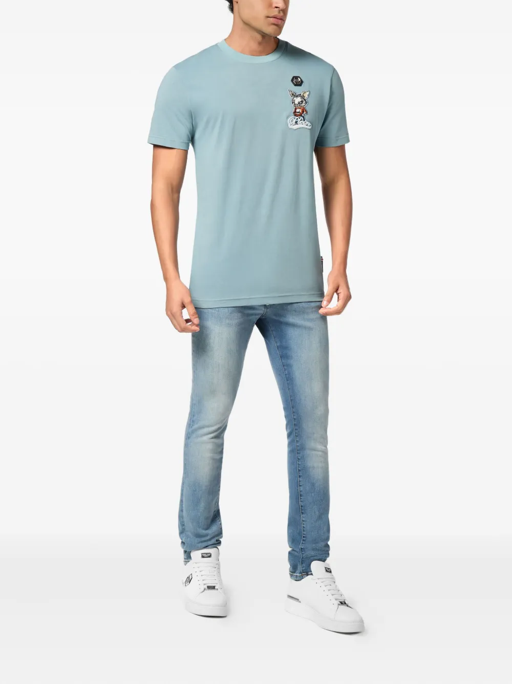 Philipp Plein Plein Bunny Signature T-shirt - Blauw