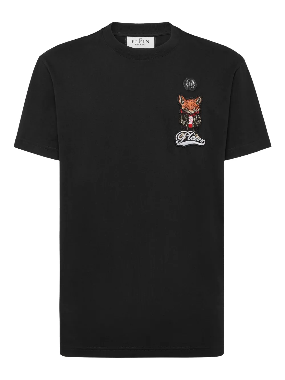Philipp Plein playera con parche Fox | negro | Image 1
