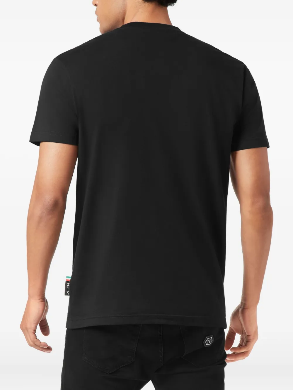 Philipp Plein T-shirt met patch Zwart