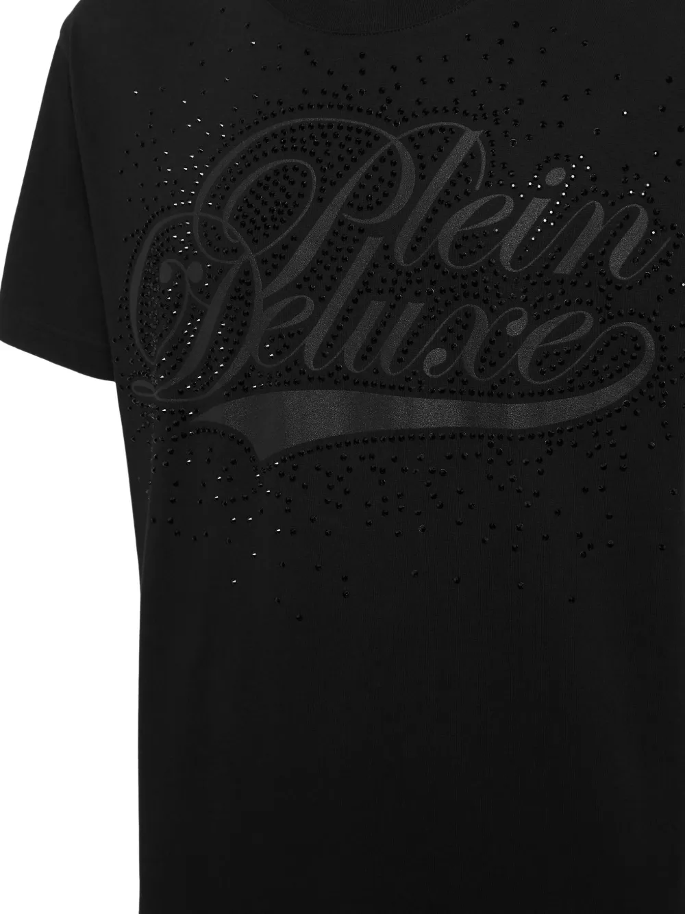 Philipp Plein T-shirt met logo met glitters Zwart