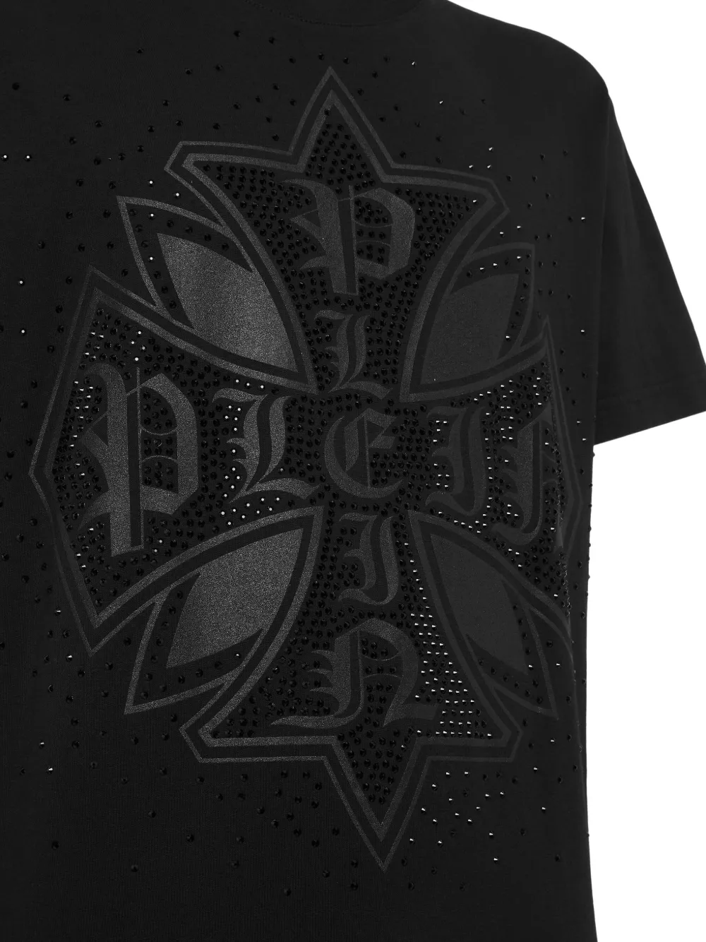 Philipp Plein Cross Stones T-shirt Zwart