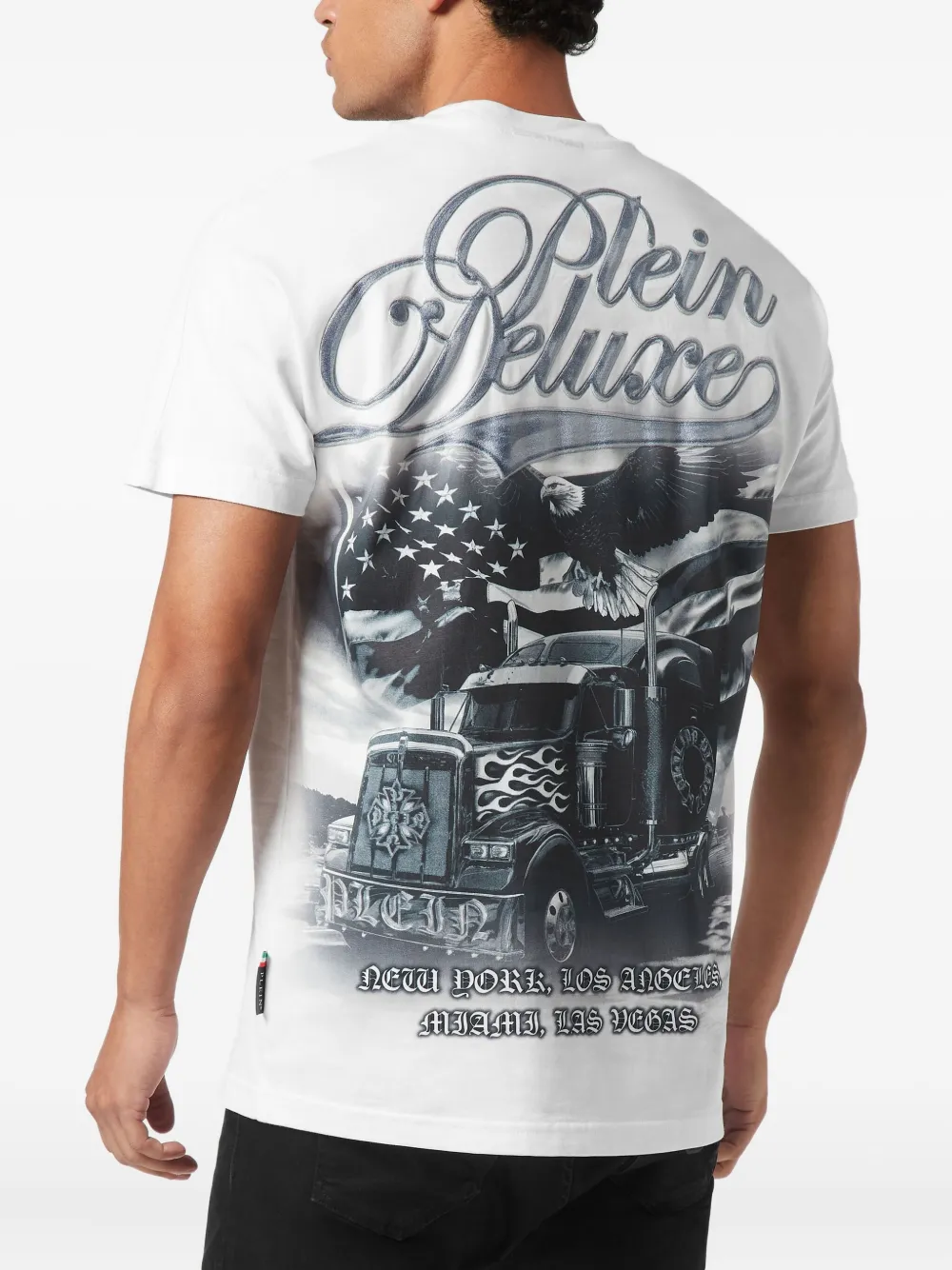 Philipp Plein T-shirt met logo-applicatie "01 white"