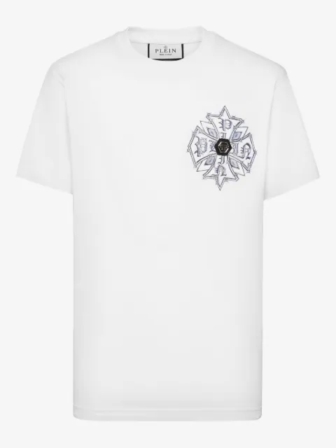 Philipp Plein playera con aplique del logo