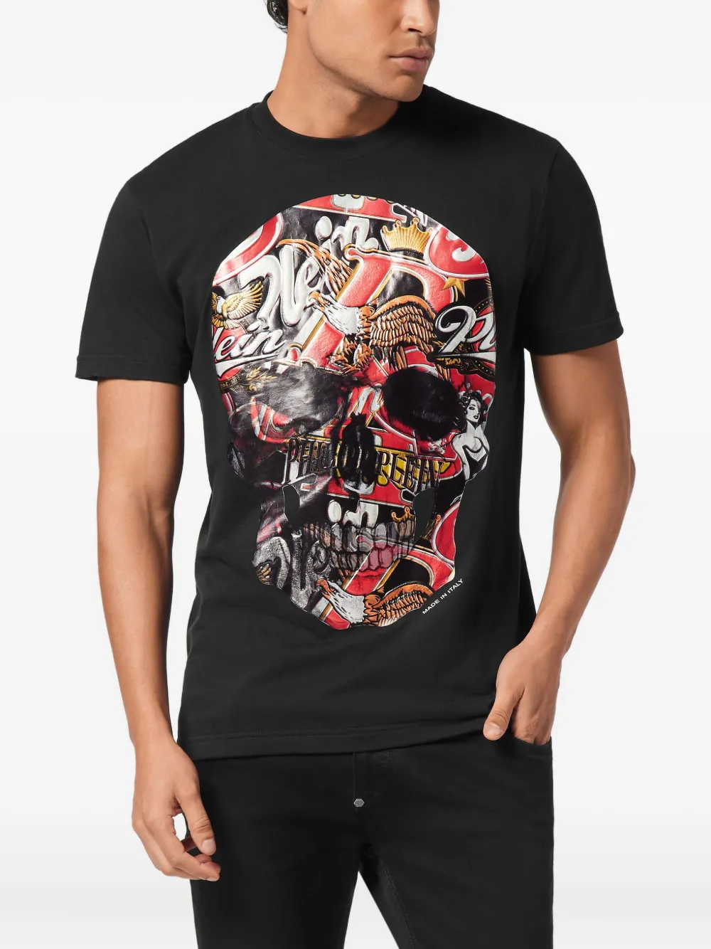 Philipp Plein Beer Skull T-shirt - Zwart