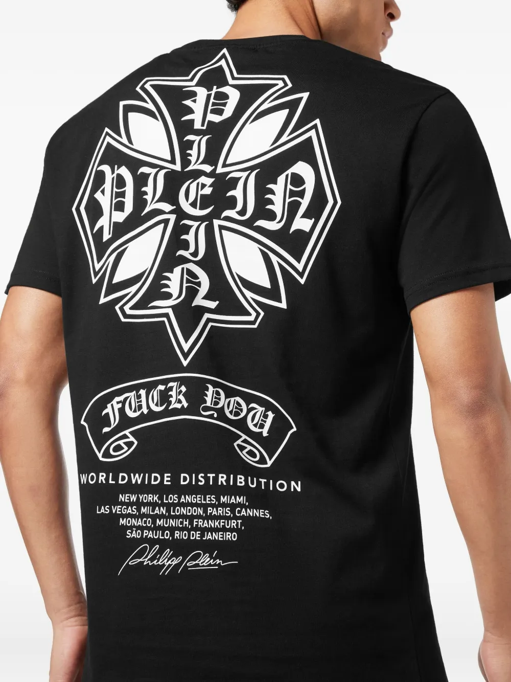 Philipp Plein Puffy Chrome Crest T-shirt Zwart