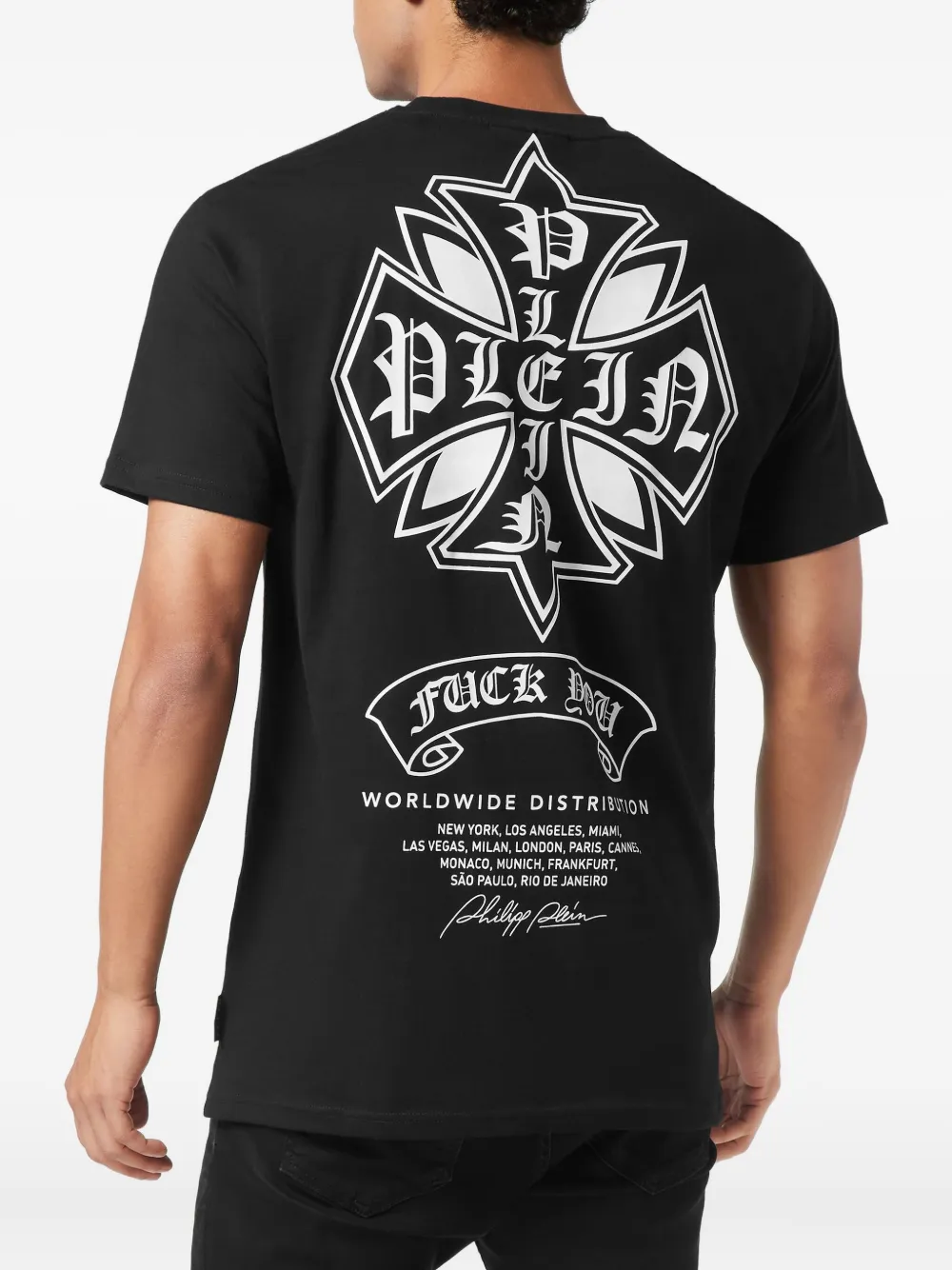 Philipp Plein Puffy Chrome Crest T-shirt Zwart