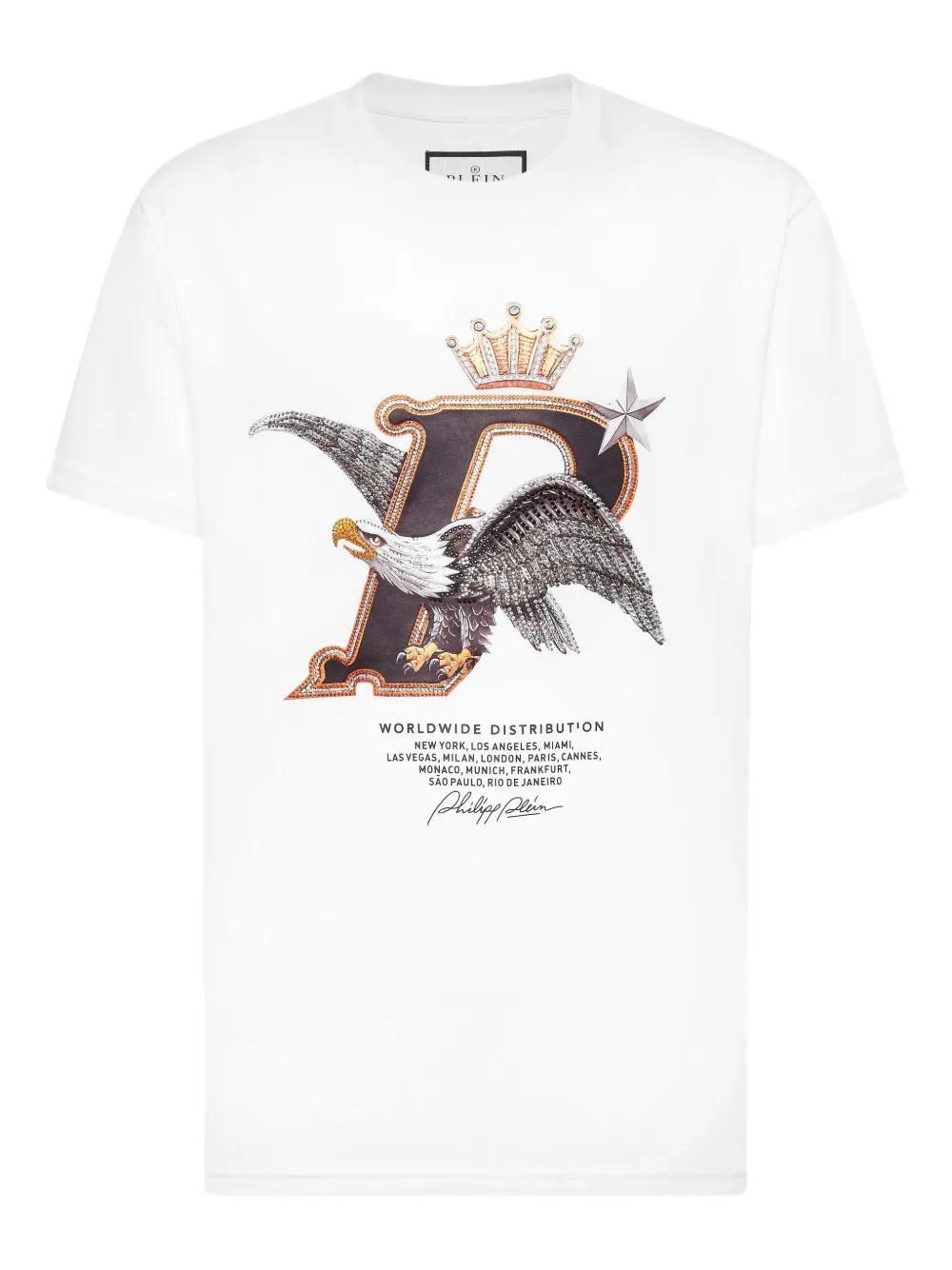 Philipp Plein T-shirt Eagle Plein Worldwide - Bianco