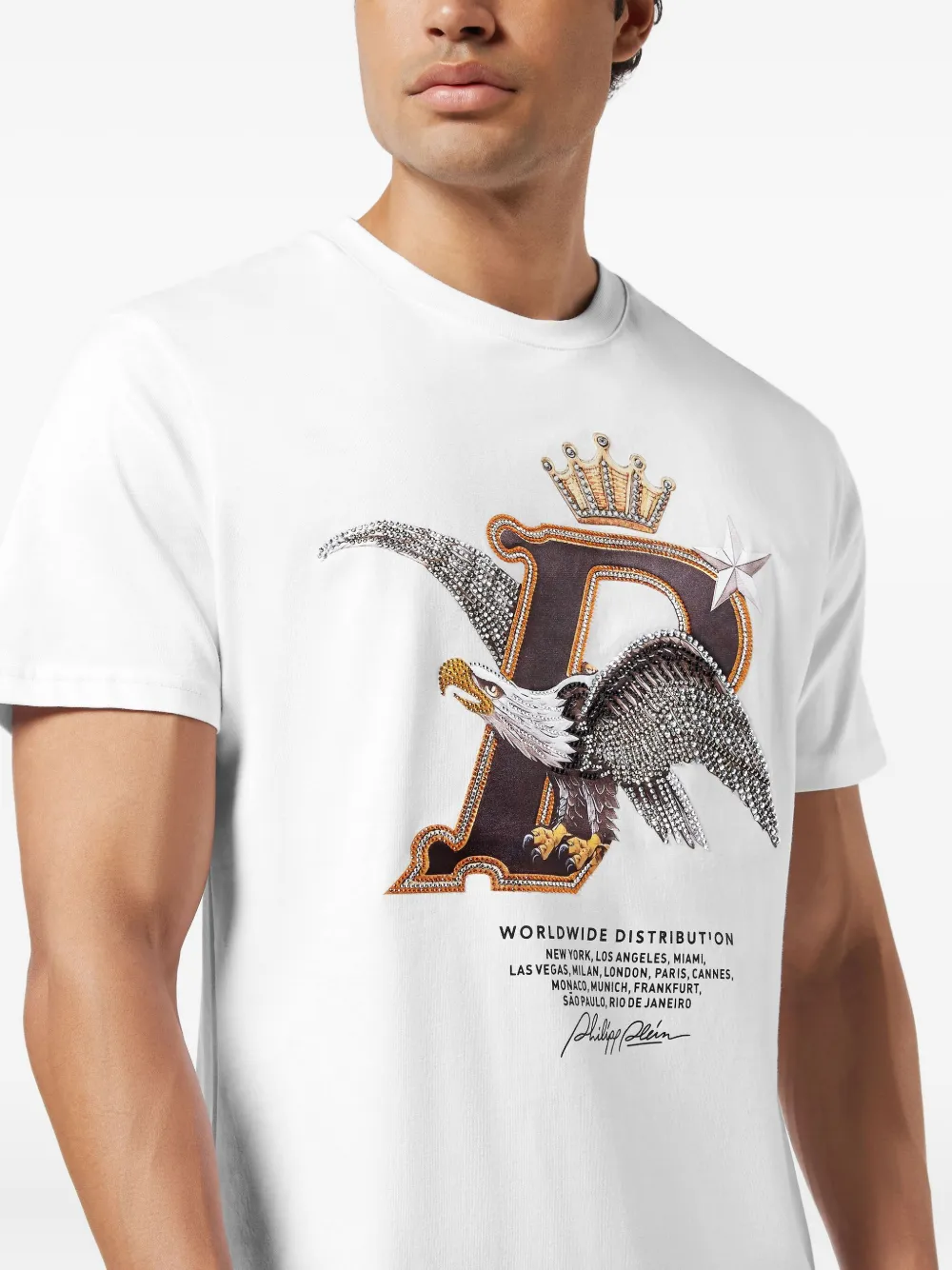 Philipp Plein T-shirt met print Wit