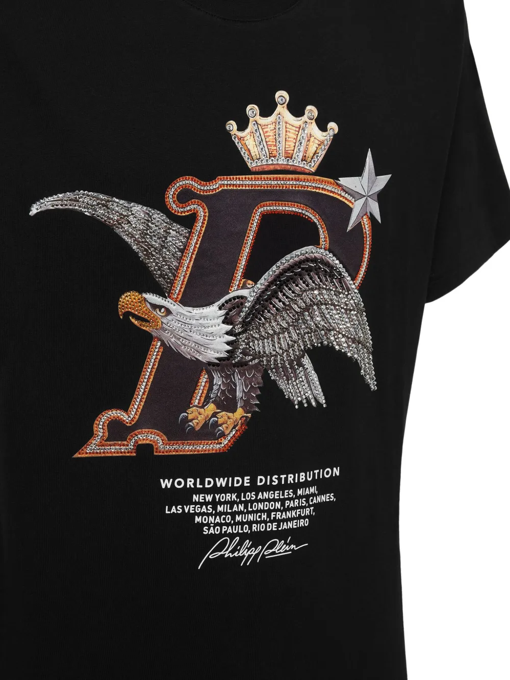 Philipp Plein Katoenen T-shirt met print Zwart