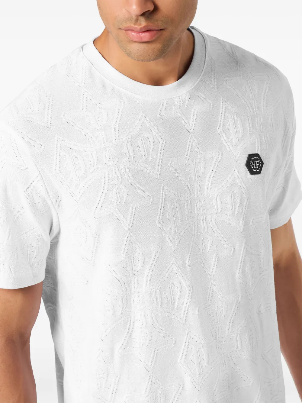 Philipp Plein T-shirt met monogram-print Wit