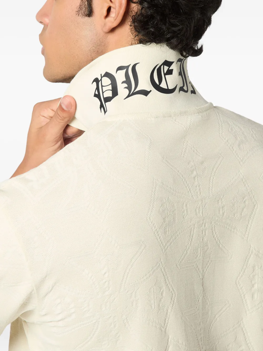 Philipp Plein Poloshirt met logopatch Beige