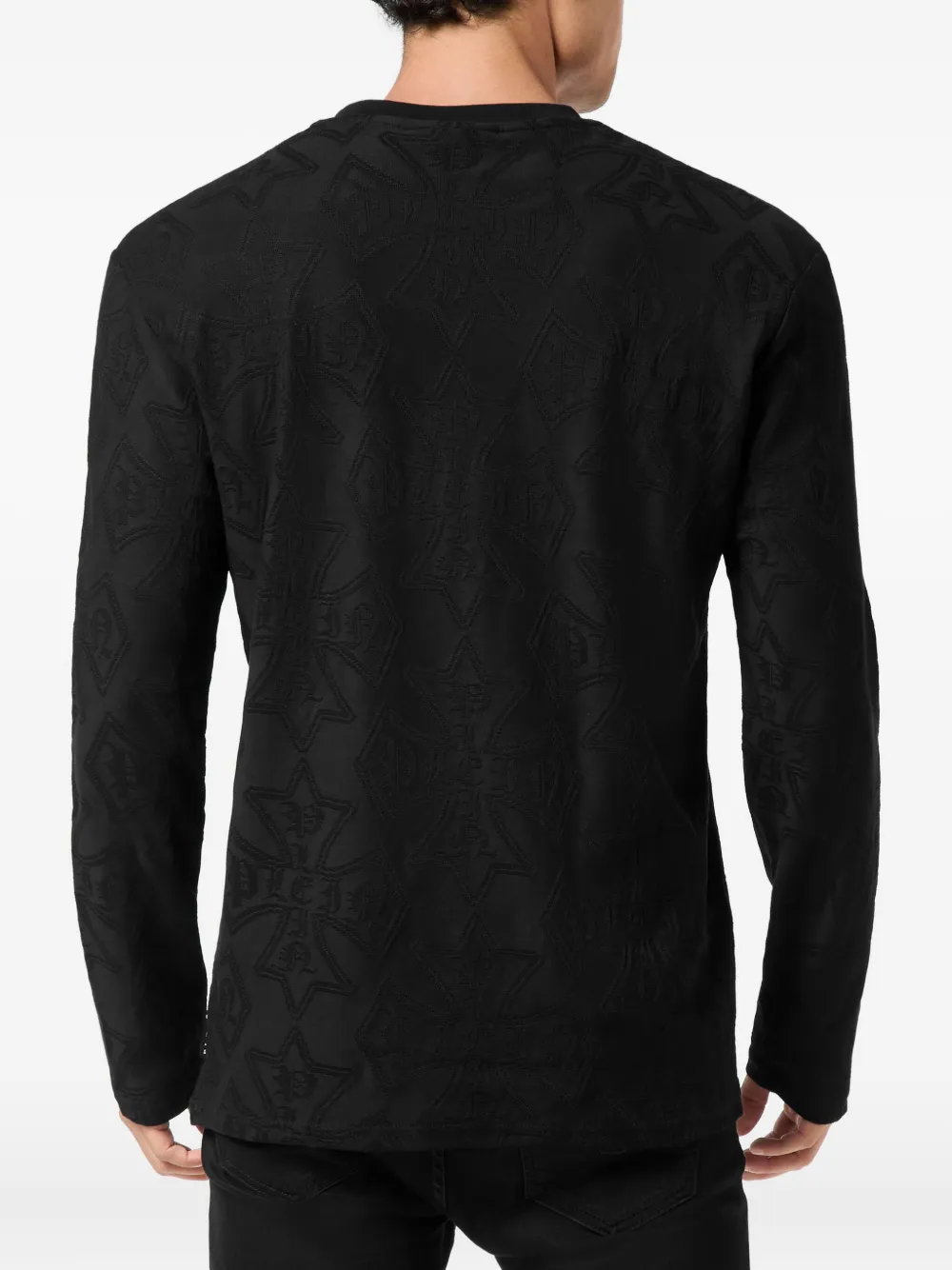 Philipp Plein T-shirt met jacquard wapenschild Zwart