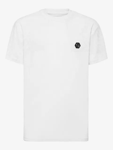 Philipp Plein playera con insignia en jacquard