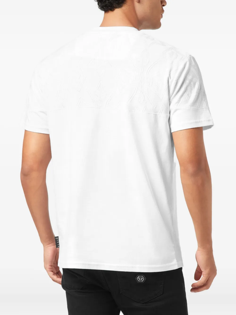 Philipp Plein T-shirt met jacquard wapenschild Wit