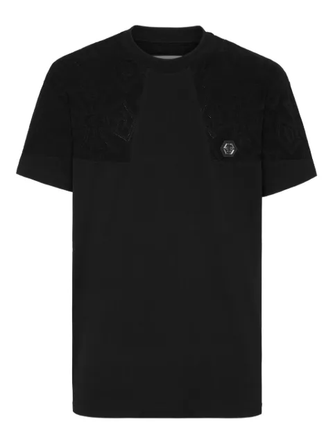 Philipp Plein round-neck logo-plaque T-shirt