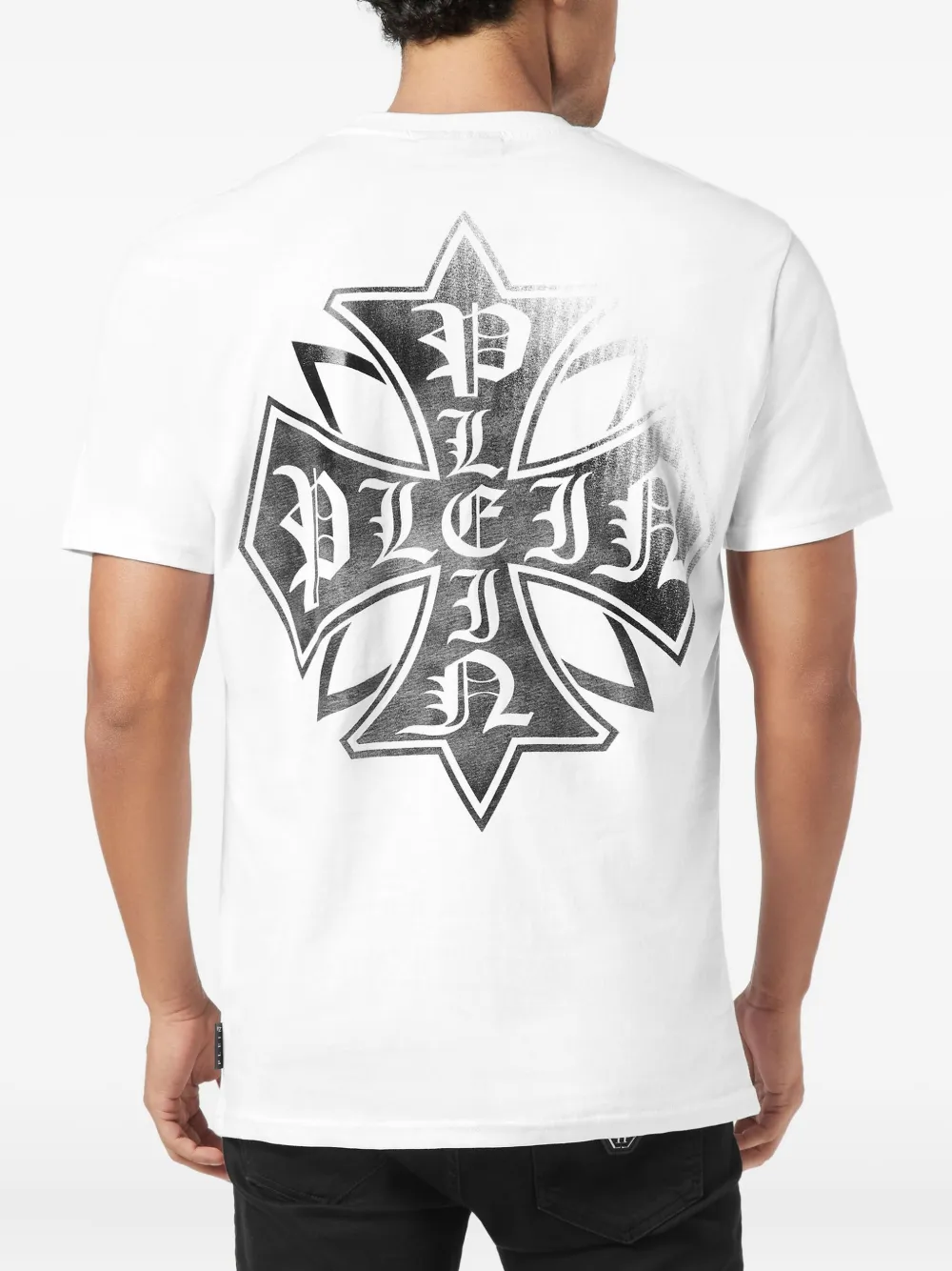Philipp Plein Destroyed Crest T-shirt Wit