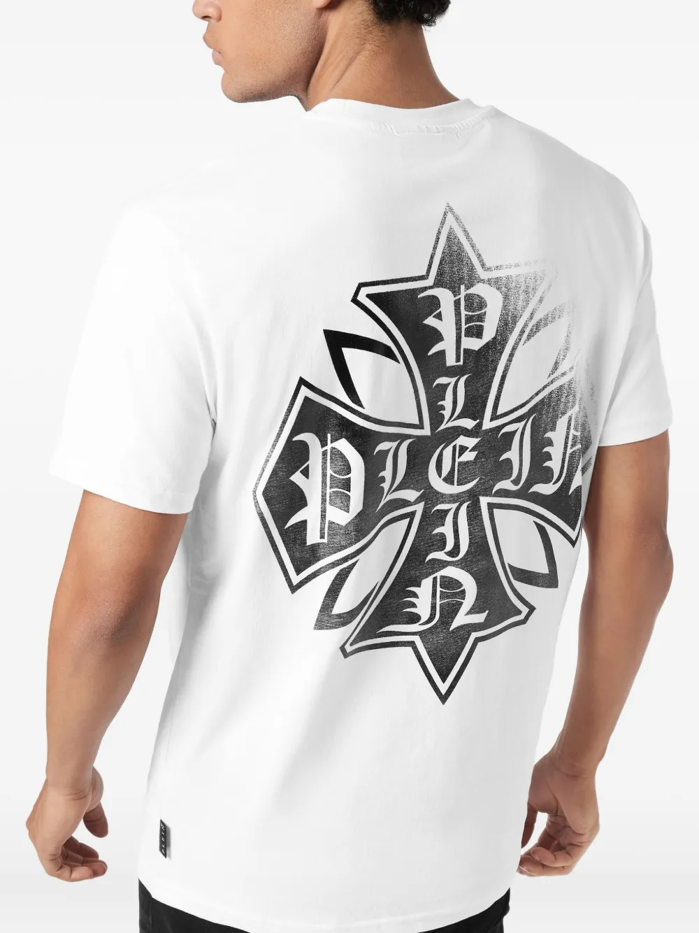 Philipp Plein Destroyed Crest T-shirt Wit