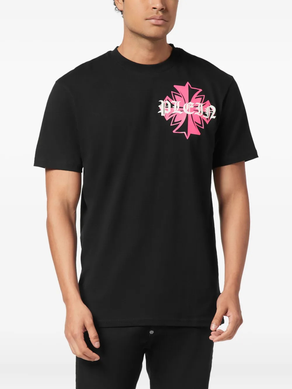 Philipp Plein T-shirt met ronde hals en wapenschildprint - Zwart