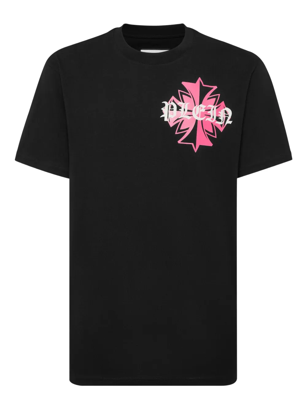 Philipp Plein crest-print round neck T-shirt | Black | Image 1