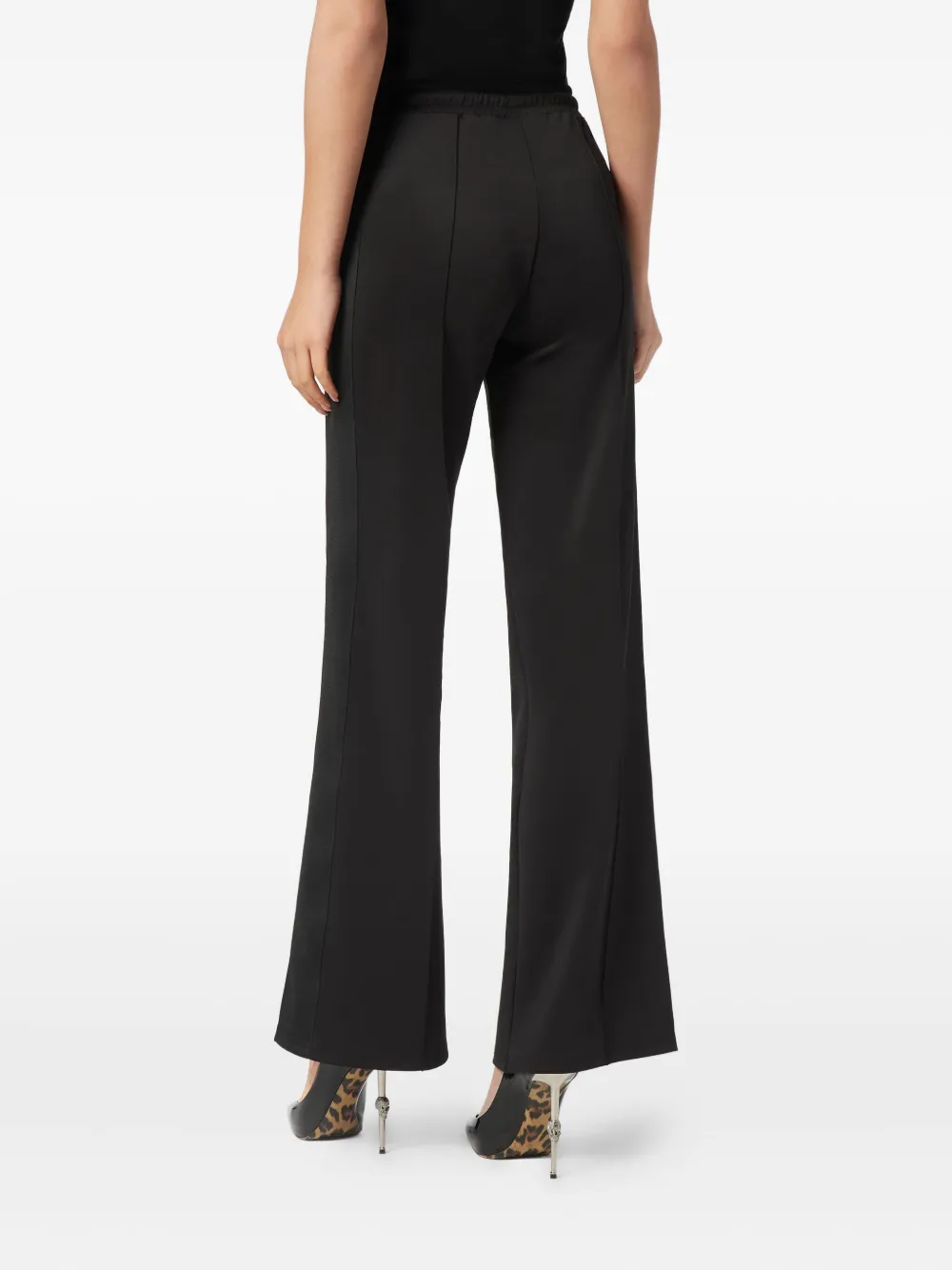 Philipp Plein Side-stripe Logo-plaque Track Pants In Black
