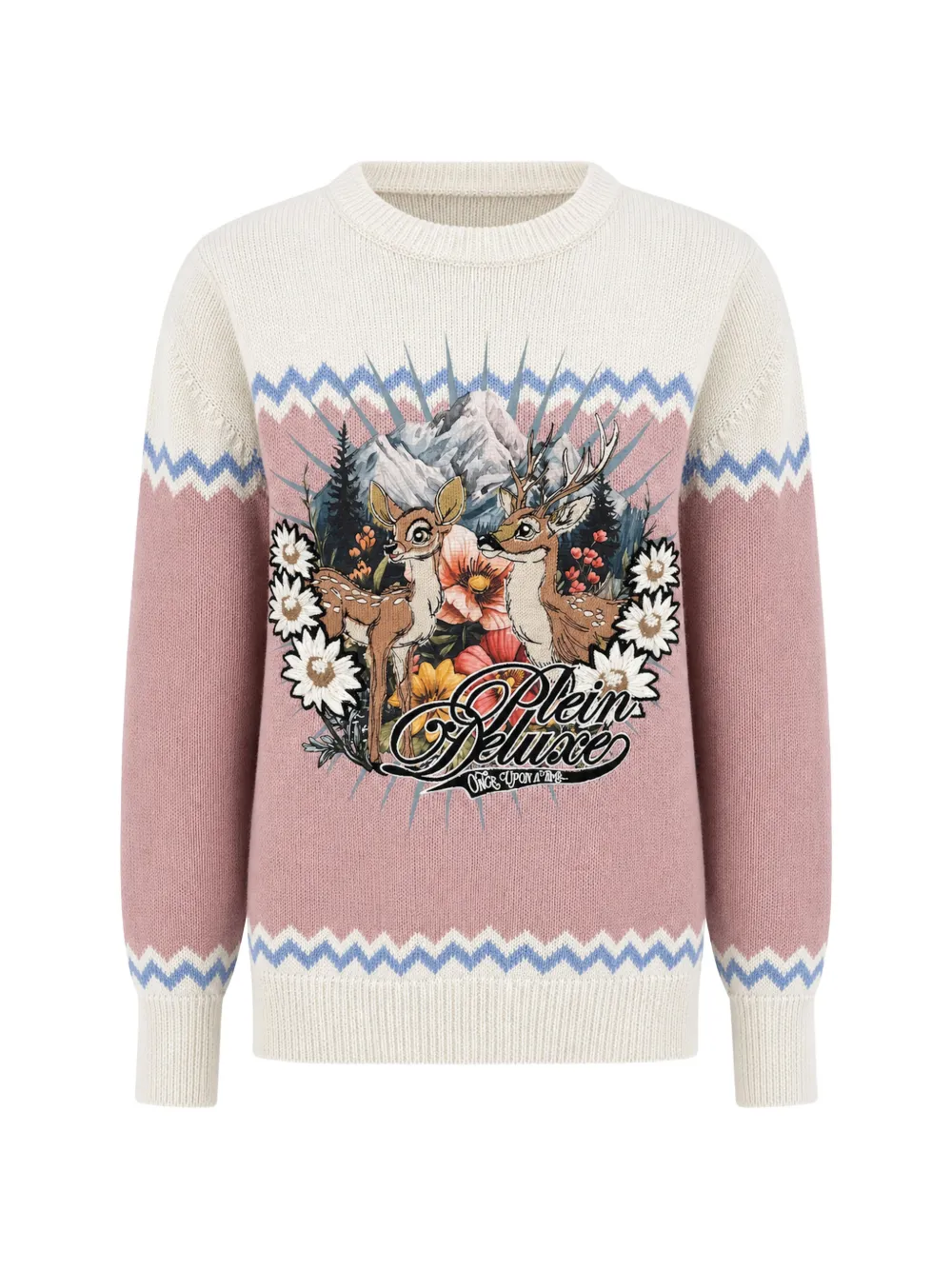 Philipp Plein embroidered intarsia-knit sweater