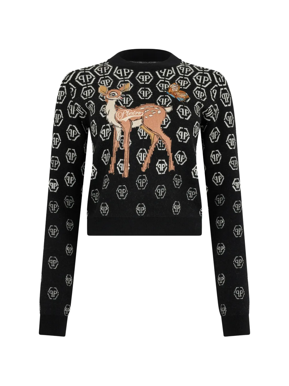 Philipp Plein logo-embroidered sweater - Nero