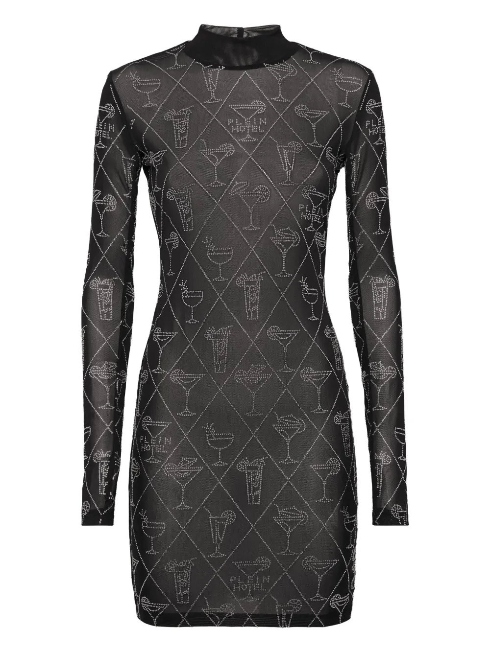 Philipp Plein crystal-embellished mini dress | Black | Image 1