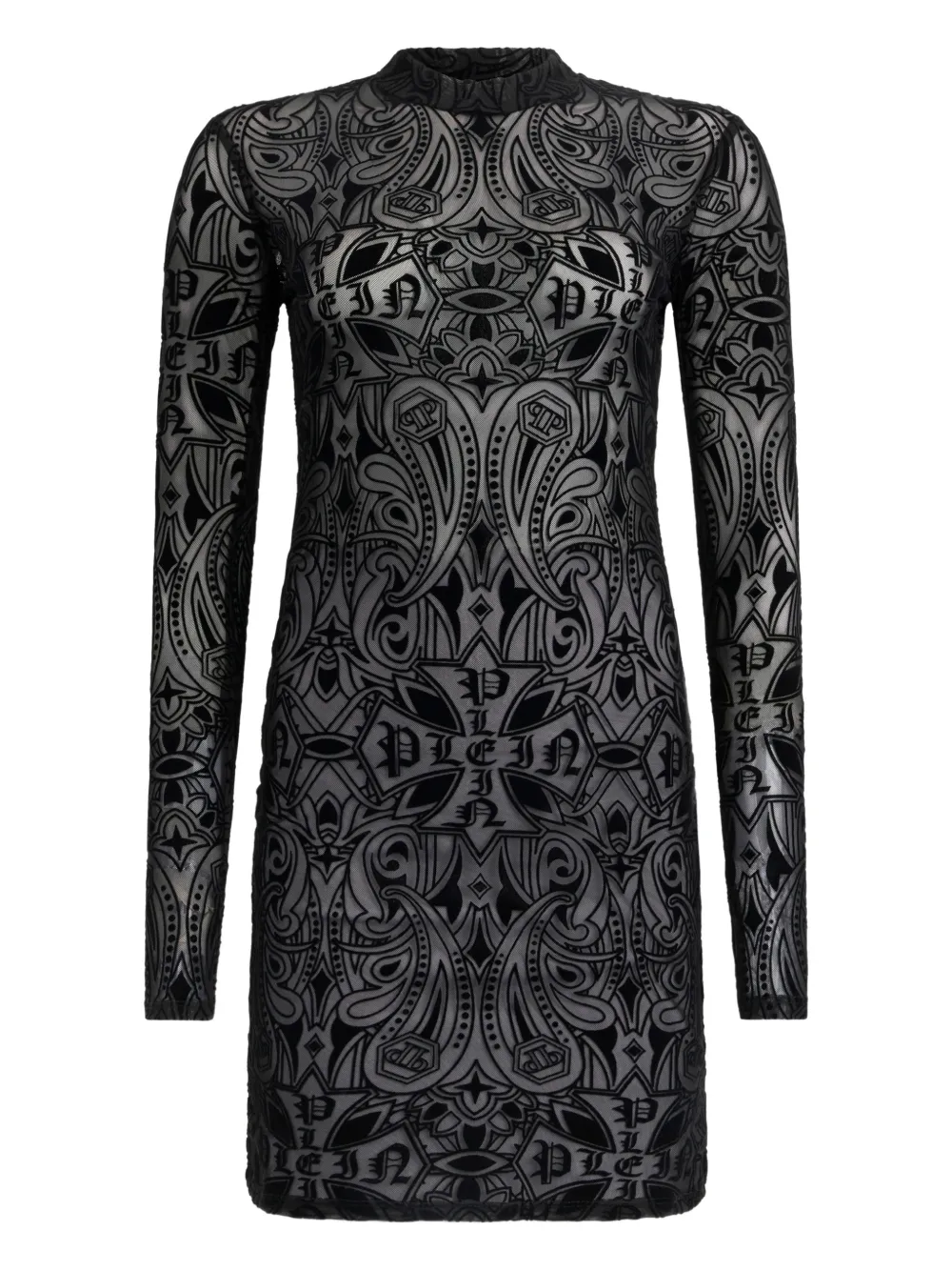 Philipp Plein long-sleeve mini dress - Nero