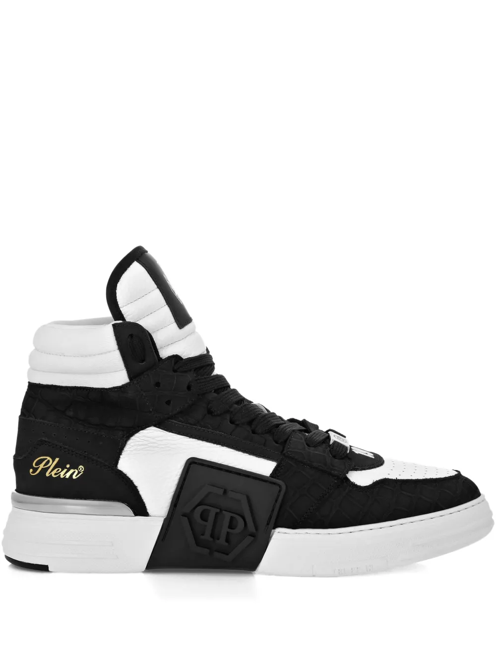 Philipp Plein Phantom Kicks mid-top leather sneakers Black