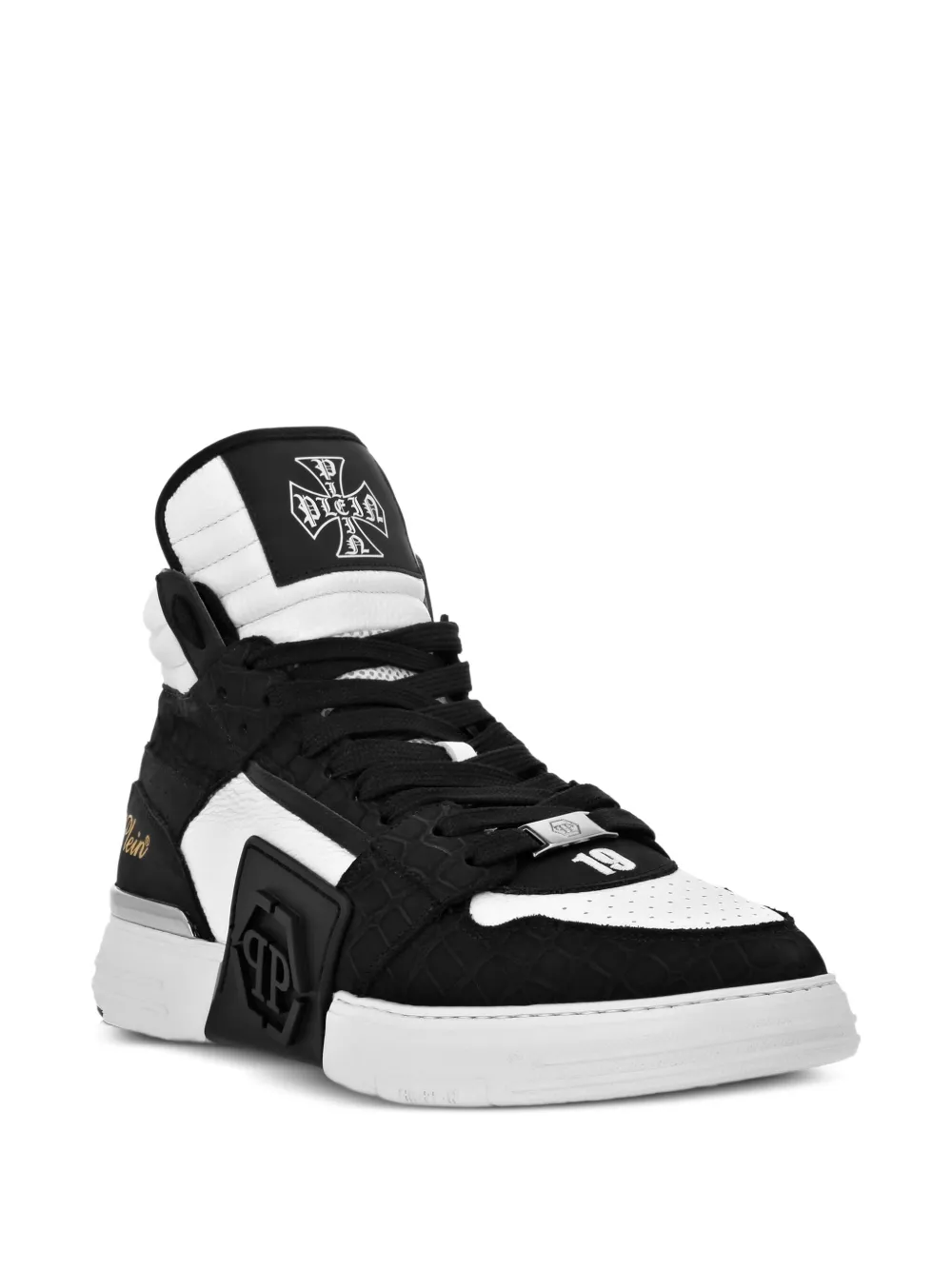 Philipp Plein Phantom Kicks mid-top leather sneakers Black